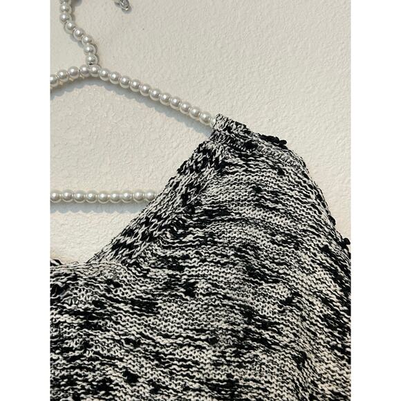 Lafayette 148 Size Medium Knitted Top White Black Dolman Sleeve Cotton Shirt - Picture 15 of 16